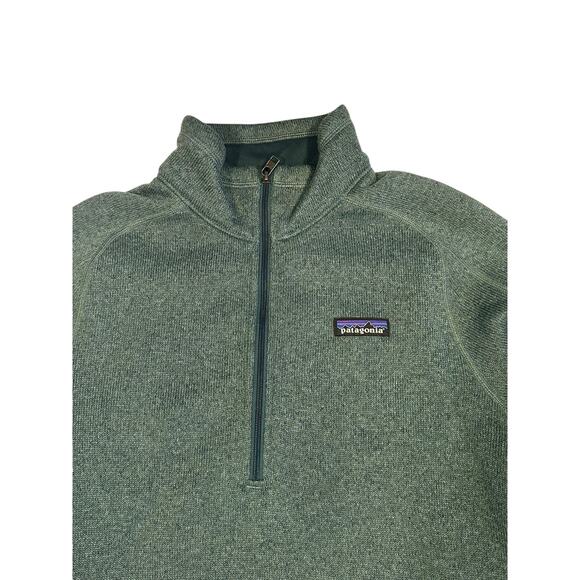 EUC Patagonia Women’s Heathered Green Better Sweater 1/4-Zip M Cozy Outdoorcore - Picture 2 of 10